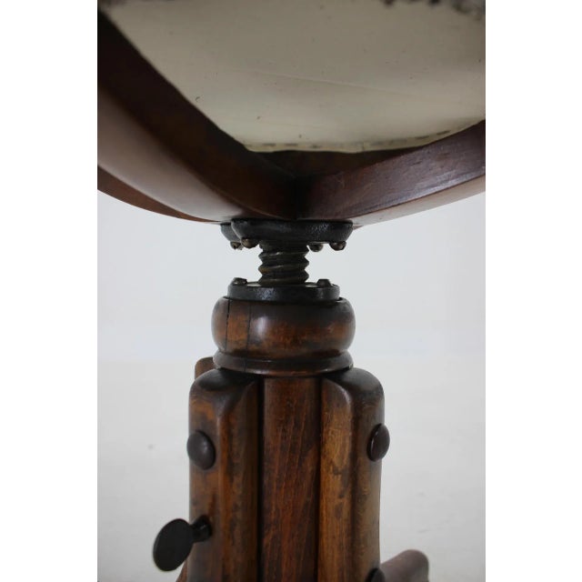 Brown Piano Bentwood Beech Stool, Czechoslovakia, 1930s For Sale - Image 8 of 11