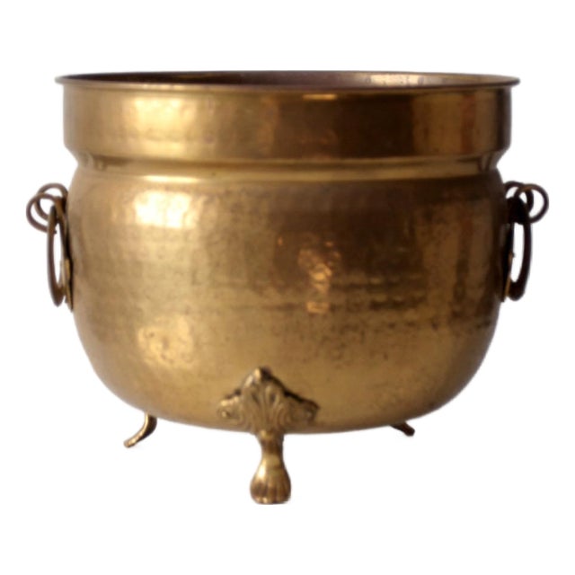 Antique Victorian Brass Jardiniere Planter For Sale