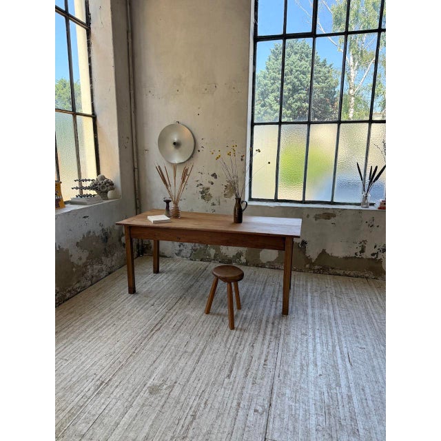 Cherry Farmhouse Table, 1950s For Sale - Image 4 of 18