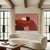 Minimalist figurative painting titled "In Your Arms." Two figures embrace deeply and instinctively, as if nothing else...
