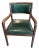 Vintage Walnut & Leather Arm Chair by Charlotte Chair Company For Sale