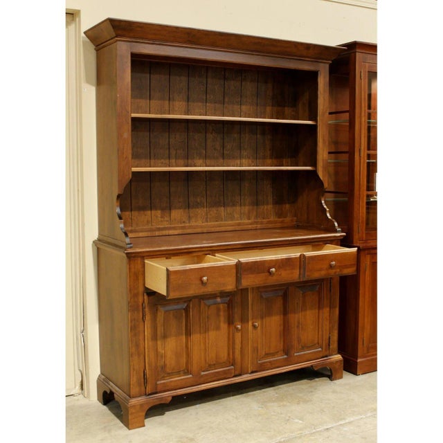 Traditional Late 20th Century Nichols & Stone Buffet W/Hutch For Sale - Image 3 of 6
