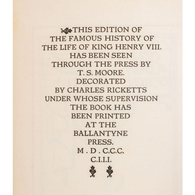 Green Shakespeare "The Famous History of the Life of King Henry Viii" Illustrated For Sale - Image 8 of 8