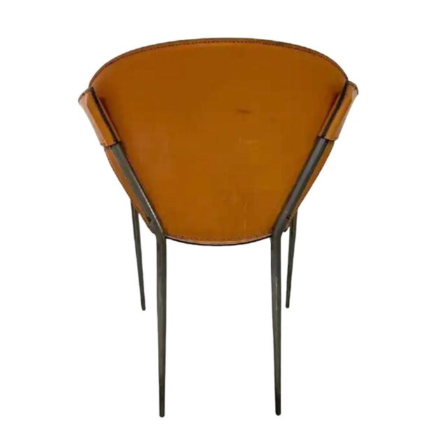 Arrben Italian Arraben 'Jocauro' Chrome and Leather Armchairs, a Pair For Sale - Image 4 of 5