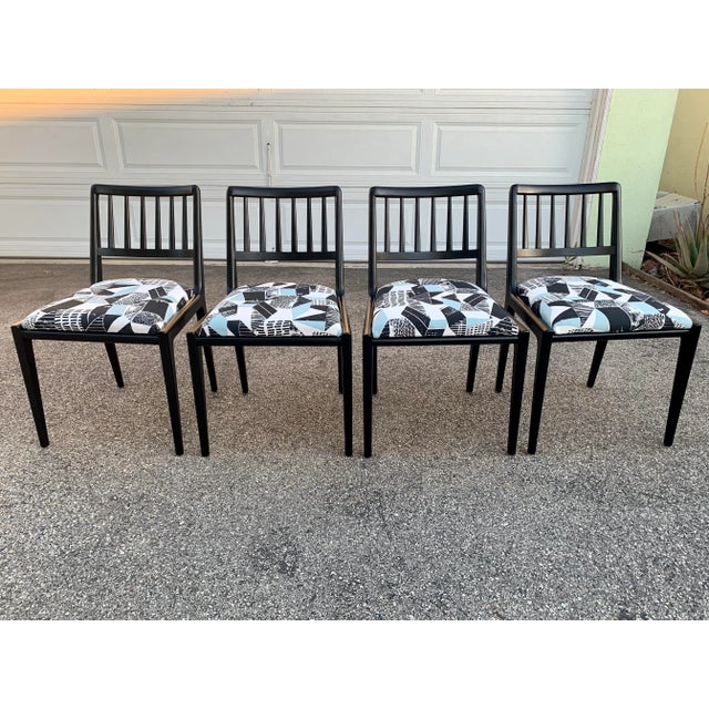 Mid Century Black Spindle Chairs Set Of 4 Chairish