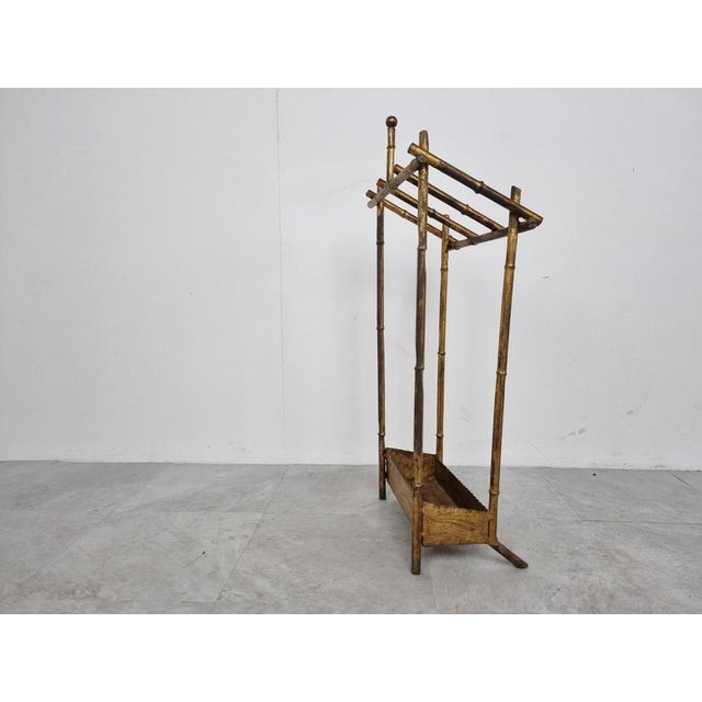 Chinoiserie Faux Bamboo Umbrella Stand, 1960s For Sale - Image 6 of 11