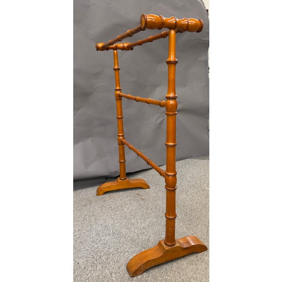 Late 19th Century English Faux Bamboo Cherry Quilt Rack + Blanket Rack, Circa 1890 For Sale In Indianapolis - Image 6 of 6