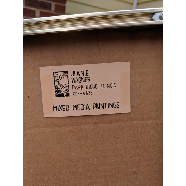 Vintage Postmodern Landscape Mixed Media Art Signed by the Artist For Sale In Charlotte - Image 6 of 12