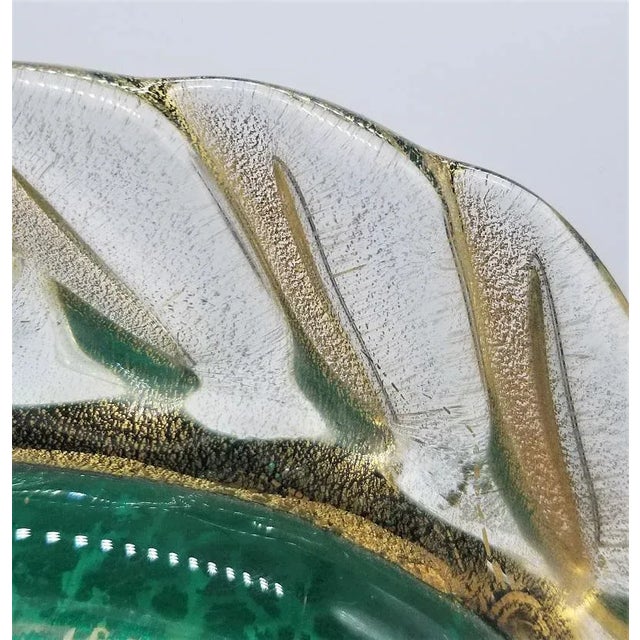 Green 1970s Archimede Seguso Fish Murano Glass Bottle For Sale - Image 8 of 13