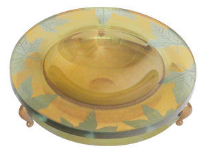 Golden Glass Art Bowl, 1990s