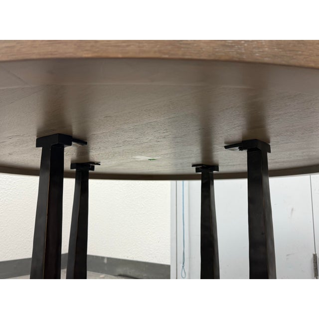 Julie Lawrence for Restoration Hardware T-Brace Dining Table, 60 Inches For Sale - Image 11 of 12