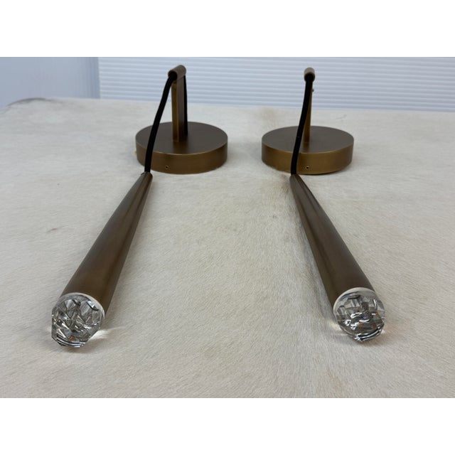 Jonathan Browning for Restoration Hardware Aquitaine Brass Sconces, Pair For Sale In San Francisco - Image 6 of 12