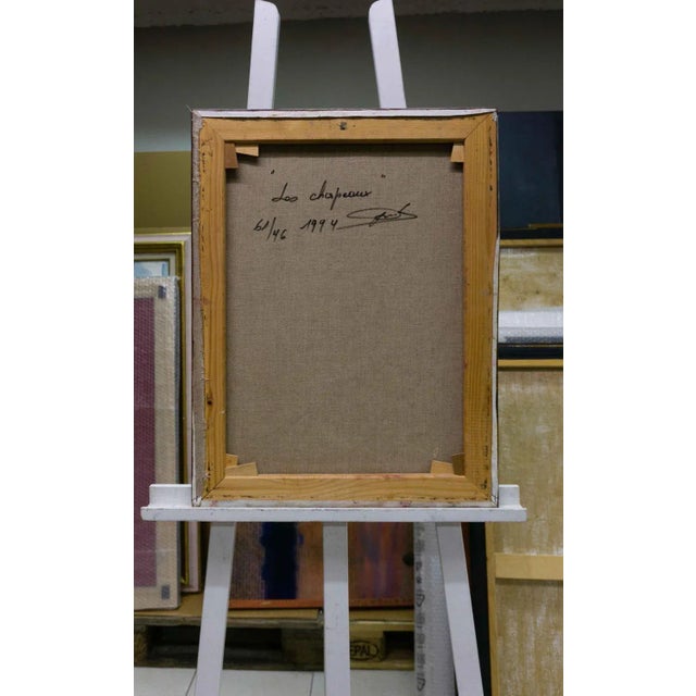 Contemporary Gilbert Pauli, Hats, Oil on Canvas, 1994 For Sale - Image 3 of 9
