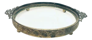 Antique Late 19th Century French Neoclassical Glass Plateau