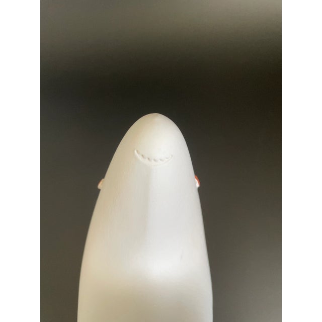 Late 20th Century Acoma Pottery Whiteware Etched & Cut Out Spirit Bear by Elliott & Zelda Garcia For Sale - Image 9 of 13