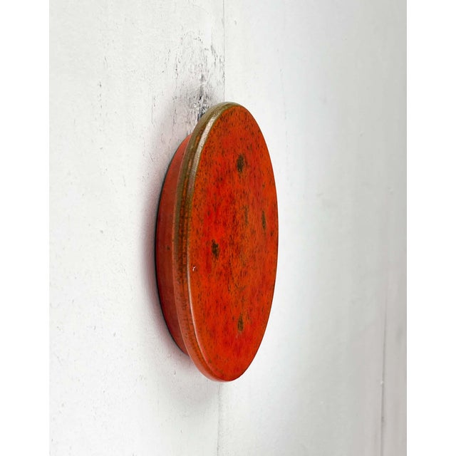 Mid-Century Modern Danish Studio Pottery Orange Wall Hanger from Signe Boesen Northroup, 1960s For Sale - Image 15 of 15