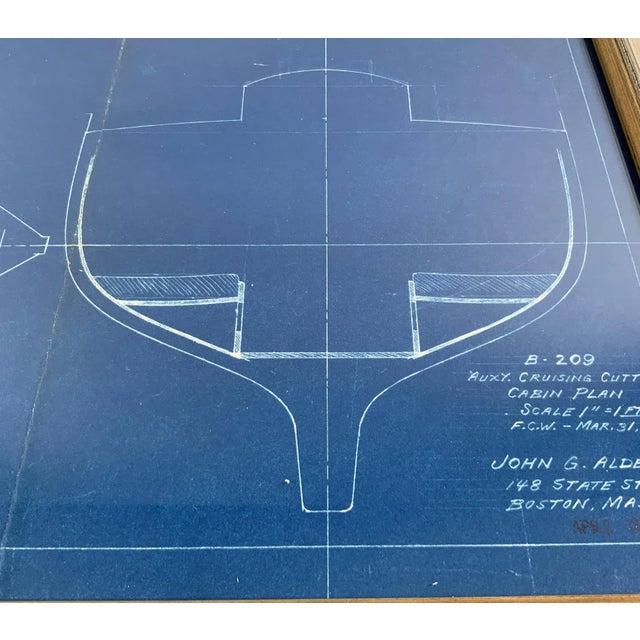 Early 20th Century Yacht Blueprint by John G Alden, 1931 For Sale - Image 5 of 8
