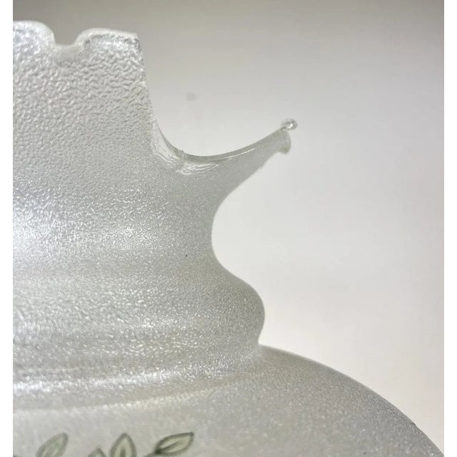 Vintage Spring Milk Glass Floral Table Lamp For Sale - Image 9 of 15