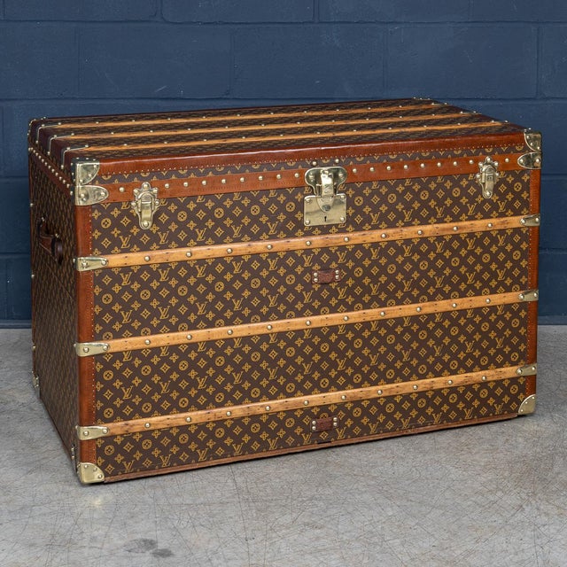 An exquisite “malle haute“ (tall trunk) by louis vuitton, early 20th century. The malle haute is the largest of the...