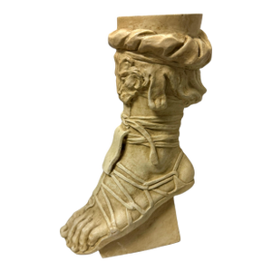 Mid-Century Italian Neo-Classical Greco Roman Soldier Foot Sculpture or Statue Figurine