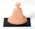 1980s Lineasette Italy Ceramic Lady Hat Figurative Sculpture Slate Base For Sale - Image 5 of 13
