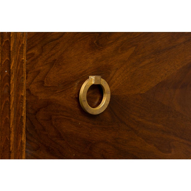 French Art Deco Geometric Walnut Commode by Mercier Frères, Paris, Circa 1930 For Sale - Image 17 of 18