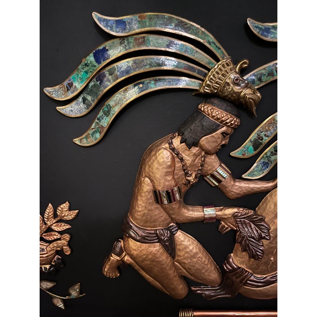 Late 20th Century Malachite Mayan Wall Panel For Sale - Image 4 of 11