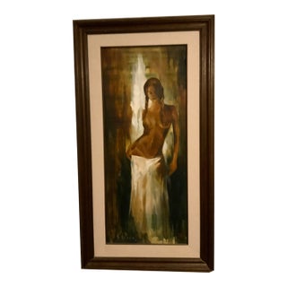 2004 Fernando Fraga Original Signed Oil Painting “Mujer Latina Iv” For Sale