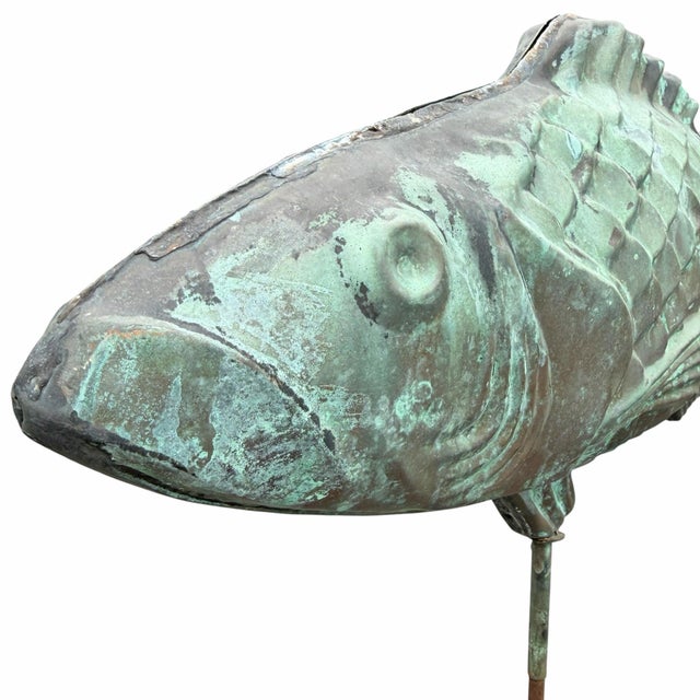 Early 20th Century American Copper Trout Weathervane For Sale - Image 12 of 18