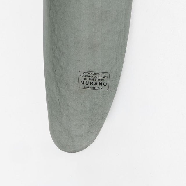 Mid-Century Modern Aqua Green Murano Glass Sconces in the style of Fontana Arte, 2000, Set of 2 For Sale - Image 7 of 9