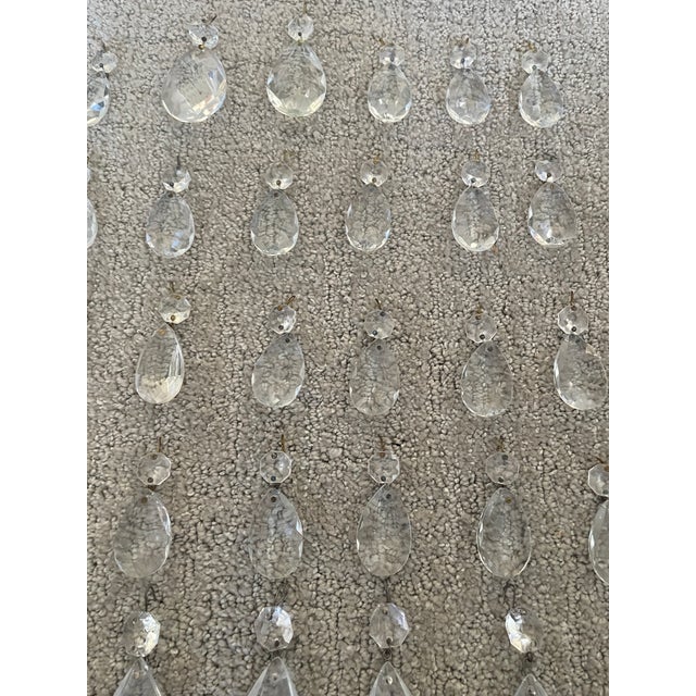 42 Piece Vintage Clear Crystal Chandelier Prisms Faceted Teardrop Icicle Spears For Sale - Image 9 of 11