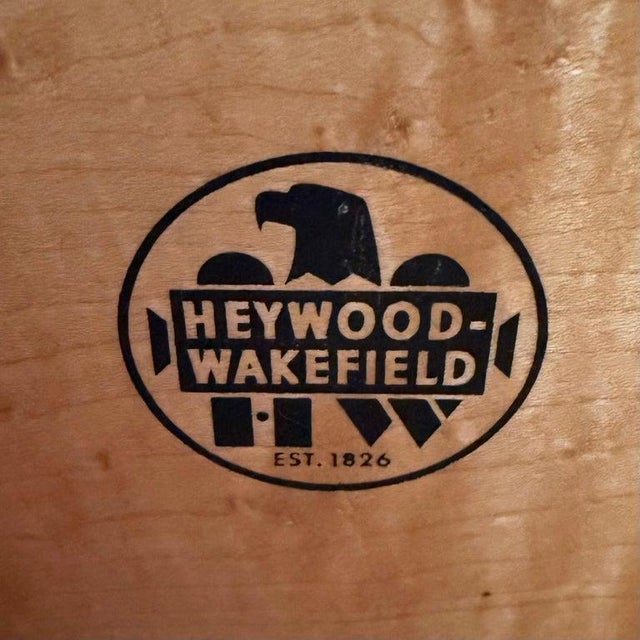 1950s Mid-Century Modern Secretary Desk Bookcase Cabinet by Heywood-Wakefield For Sale - Image 13 of 13