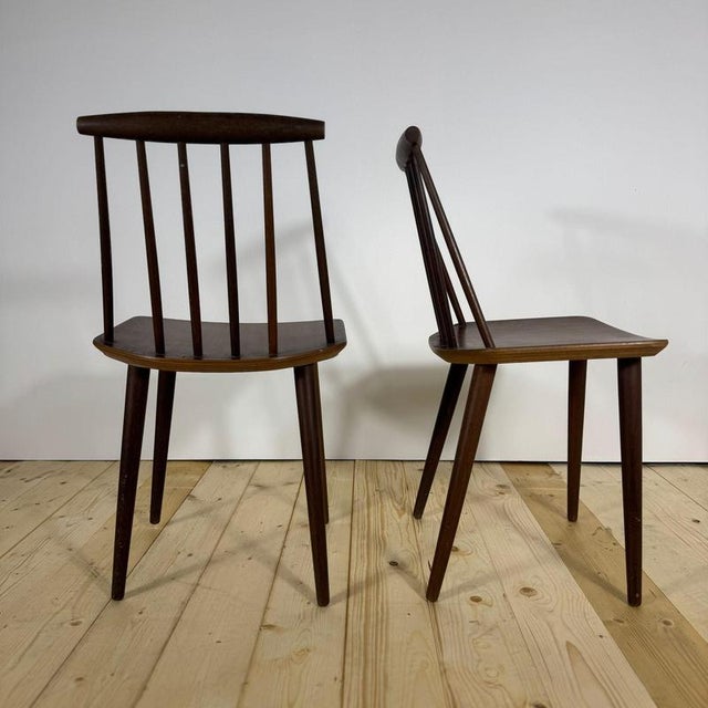 Vintage Chairs by Poul M. Volther for FDB Furniture, 1960s, Set of 4 For Sale - Image 3 of 8