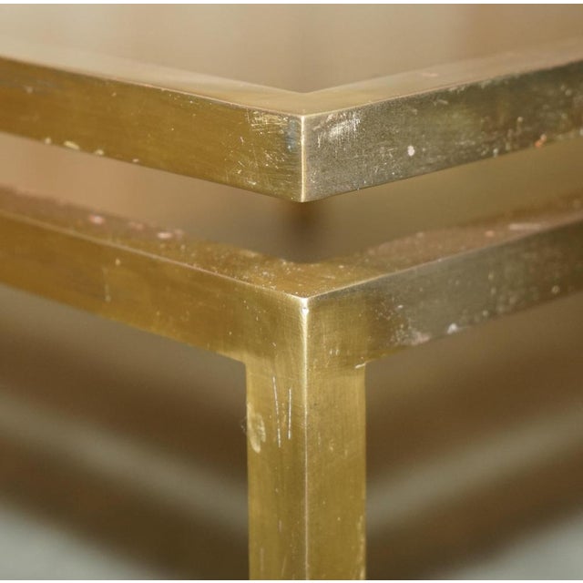 Mid-Century Modern Paris Brass Smoked Glass Coffee Table from Maison Jansen, 1950s For Sale - Image 6 of 18
