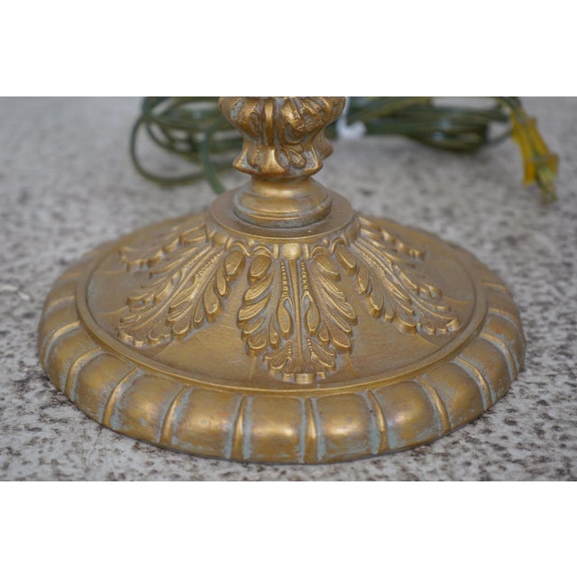 Floor Torchiere Candelabra Lamp W. Amber Prisms For Sale In Philadelphia - Image 6 of 9