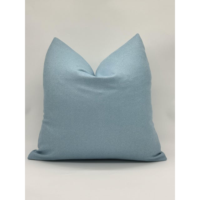 Traditional Chambray Decorative Throw Pillow Cover For Sale - Image 3 of 8