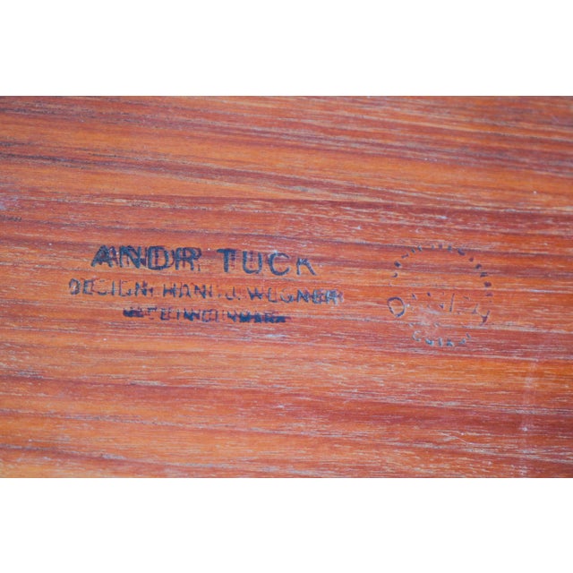 Brown Vintage Coffee Table attributed to Hans J. Wegner, 1960s For Sale - Image 8 of 10