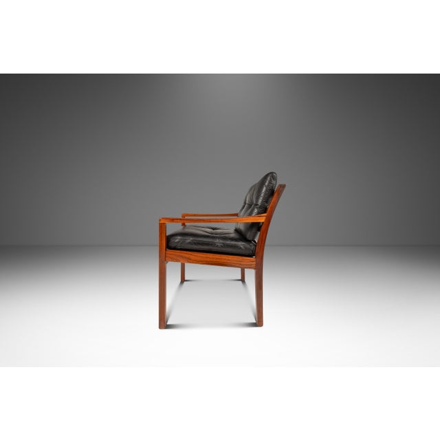 Mid-Century Modern Mid-Century Danish Modern Model 806 Lounge Chair in Rosewood & Leather Attributed to Fredrik Kayser for Vatne Møbler, Norway, C. 1960s For Sale - Image 3 of 18