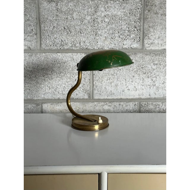 Hans Bergström 1940s Swedish Modern Organic Anywhere Lamp by Asea, Unmarked, Brass and Paint For Sale - Image 4 of 12