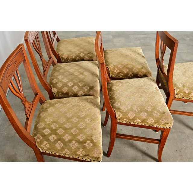 Swedish 19th Century Carved Oak Dining Chairs – Set of Six For Sale In Baton Rouge - Image 6 of 13