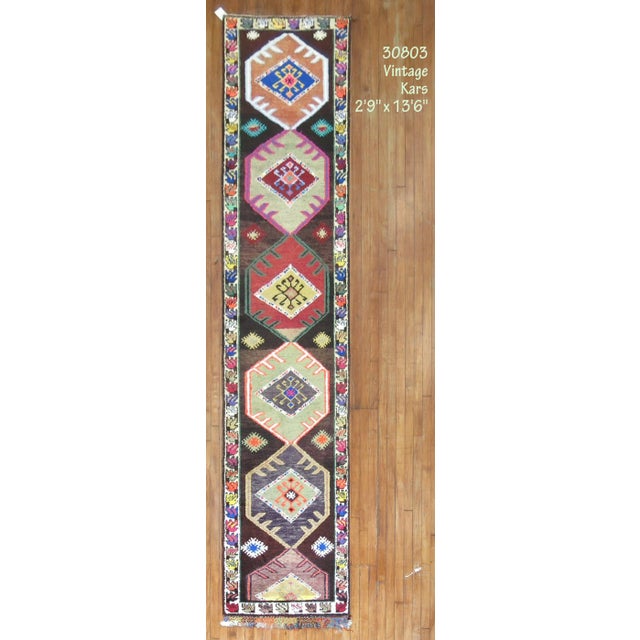 Vintage Bohemian Turkish Runner - 2'9" x 13'6" For Sale - Image 9 of 9