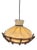 Mid-Century Scandinavian Textile and Bamboo Pendant Lamp, 1960s For Sale