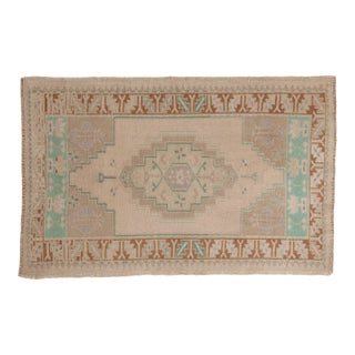 Vintage Distressed Oushak Rug - 2'6" x 3'10" For Sale