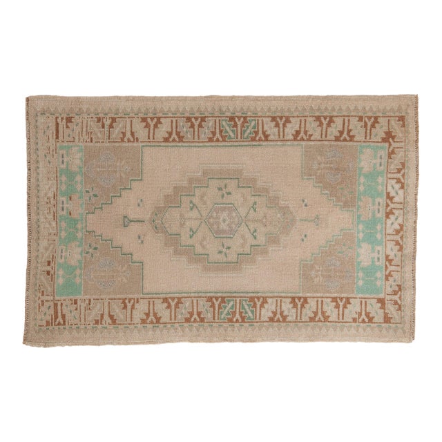 Vintage Distressed Oushak Rug - 2'6" x 3'10" For Sale