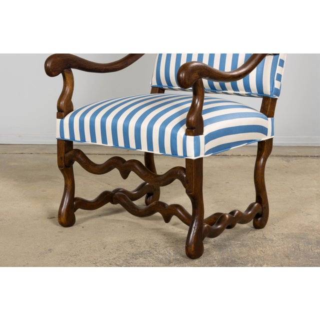 Pair of Late 19th Century French Louis XIII Style Oak Armchairs, Os De Mouton For Sale - Image 13 of 18