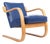 Early Production Bauhaus 402 Blue Arm Chair by Alvar Aalto, Made in Finland, 1930s For Sale