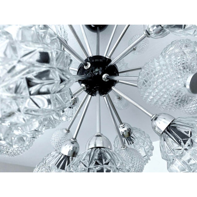 Mid-Century Modern Large Sputnik Glass Pendant Lamp, 1970s For Sale - Image 3 of 17