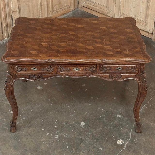 Antique Country French Liégeoise White Oak Writing Desk For Sale - Image 15 of 18