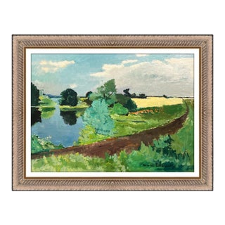 Mid 20th Century Countryside Backwater, Nicolai Cikovsky For Sale