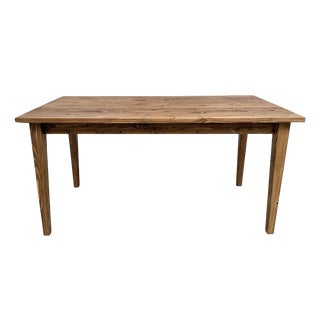 Small Vintage Farmhouse Table with Tapered Legs in Pine, 2010s For Sale